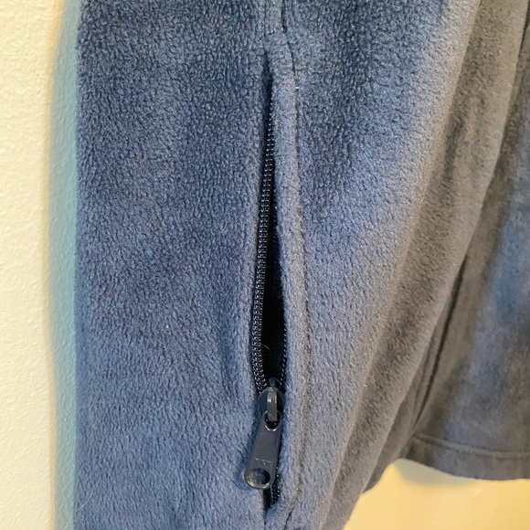 Columbia Mens Full Zip Vest MediumBlue Fleece Steens Mountain Jacket Zip Pockets - Picture 6 of 7